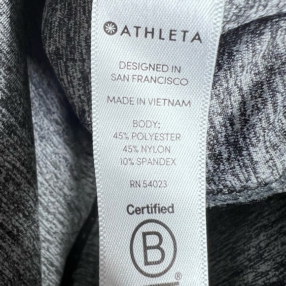 ATHLETA Baja Marled Grey Fill Zip Hooded Top | Medium - Picture 5 of 9